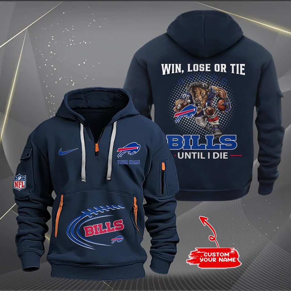 Buffalo Bills  New Personalized Quarter Zip Hoodie Limited Edition AZBTQZH000168