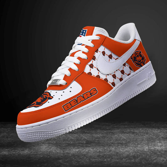Chicago Bears Personalized AF1-1 Logo Pattern Sneakers AZBTAF1000194