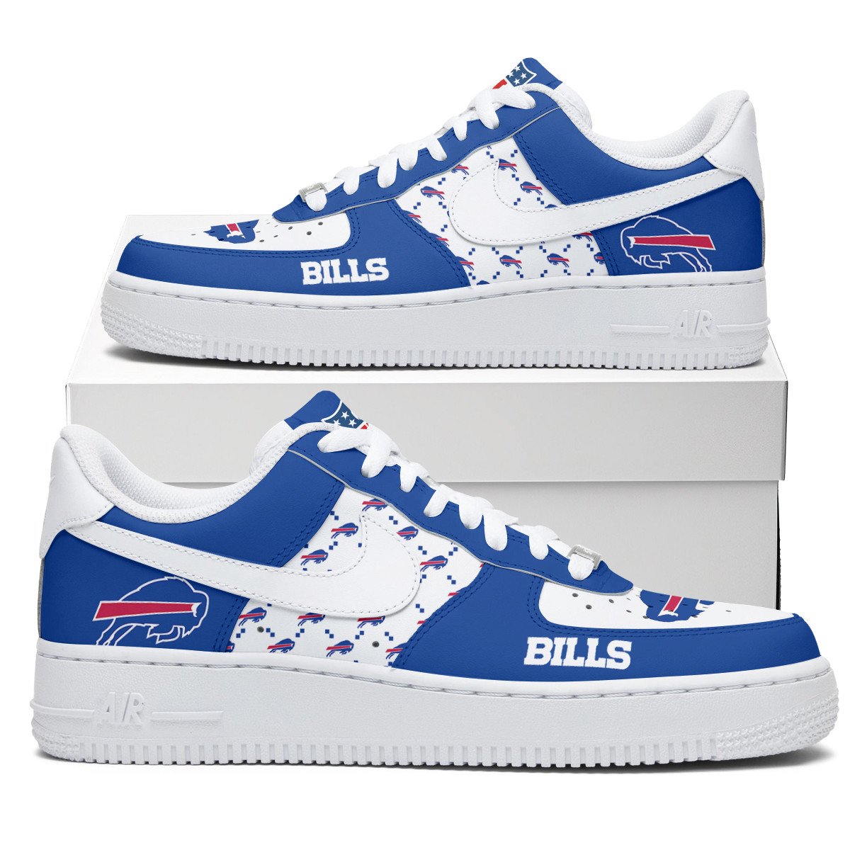 Buffalo Bills Personalized AF1-1 Logo Pattern Sneakers AZBTAF1000192