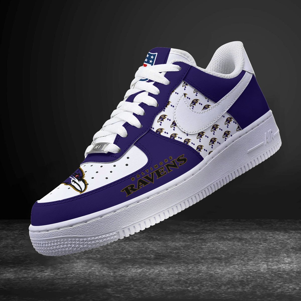 Baltimore Ravens Personalized AF1-1 Logo Pattern Sneakers AZBTAF1000191