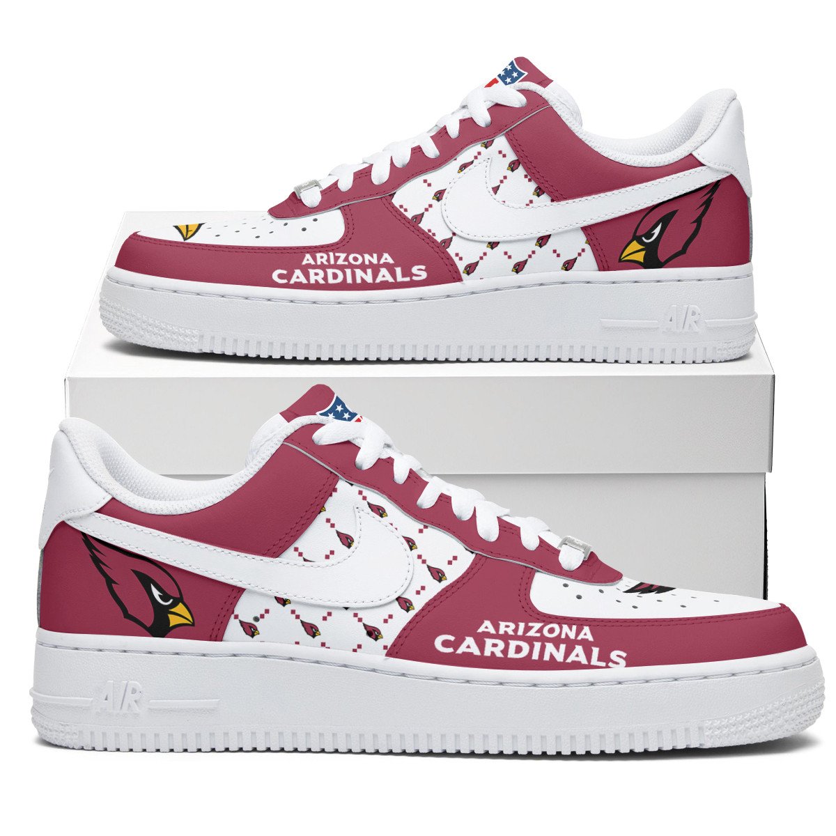 Arizona Cardinals Personalized AF1-1 Logo Pattern Sneakers  AZBTAF1000189