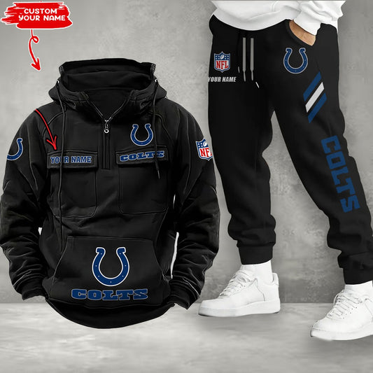 Indianapolis Colts Combo Multi-Pockets Hoodie And Pants EM42