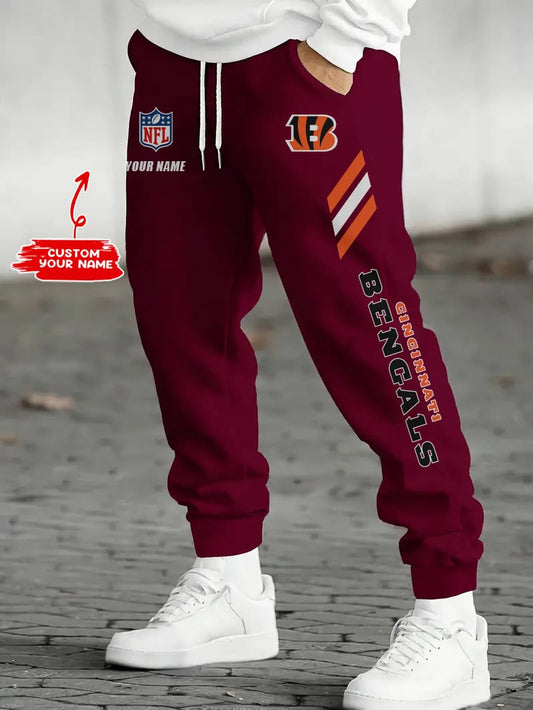 Cincinnati Bengals Combo Multi-Pockets Hoodie And Pants EM37