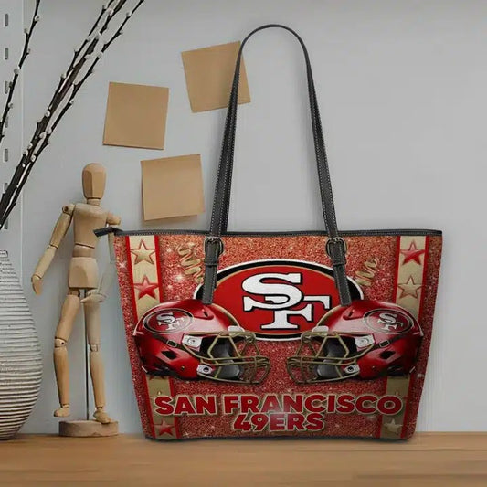 San Francisco 49ers Women Leather Tote Hand Bag BB55