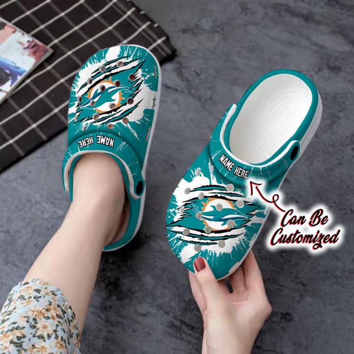 Miami Dolphins Personalized Limited Clog BG257