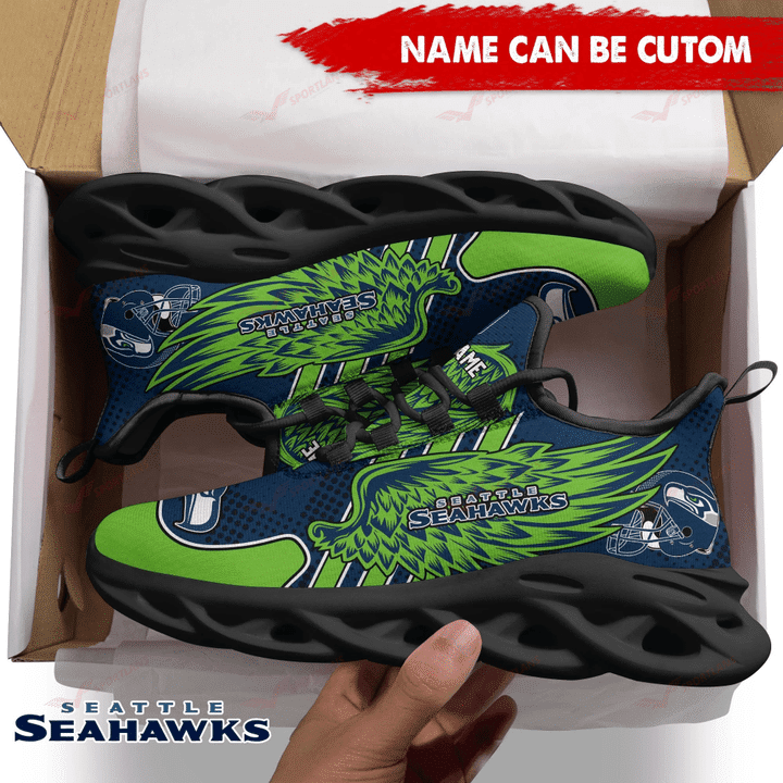Seattle Seahawks Personalized Yezy Running Sneakers SPD712