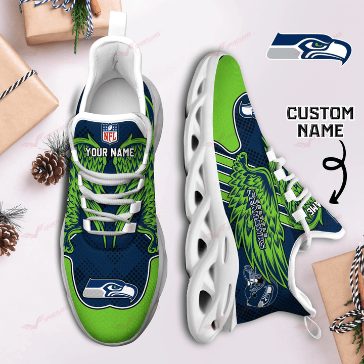 Seattle Seahawks Personalized Yezy Running Sneakers SPD712
