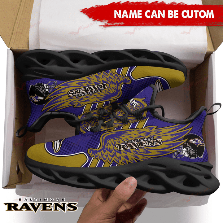 Baltimore Ravens Personalized Yezy Running Sneakers SPD686