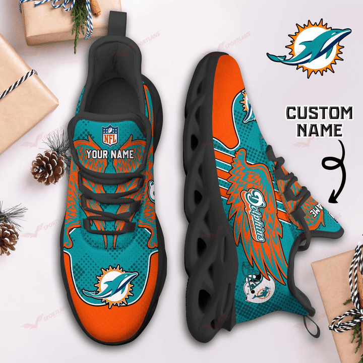 Miami Dolphins Personalized Yezy Running Sneakers SPD703