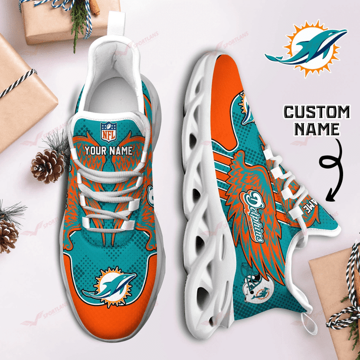 Miami Dolphins Personalized Yezy Running Sneakers SPD703