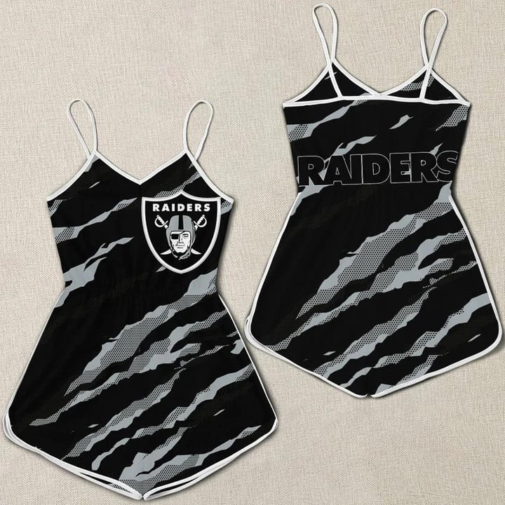 Las Vegas Raiders Women Romper Jumpsuit 3D Printed S067