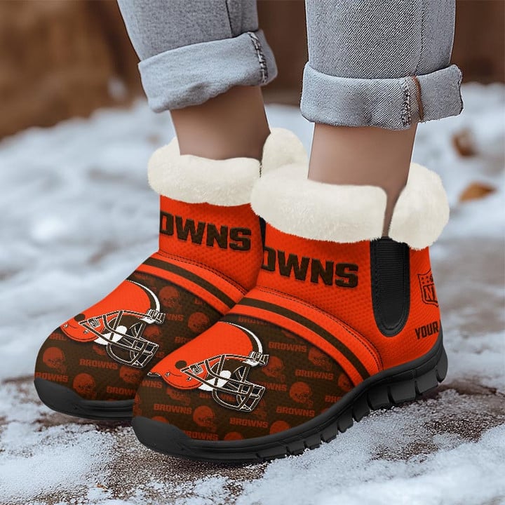 Cleveland Browns Comfy Winter Snow Boots AZDDWSB000025