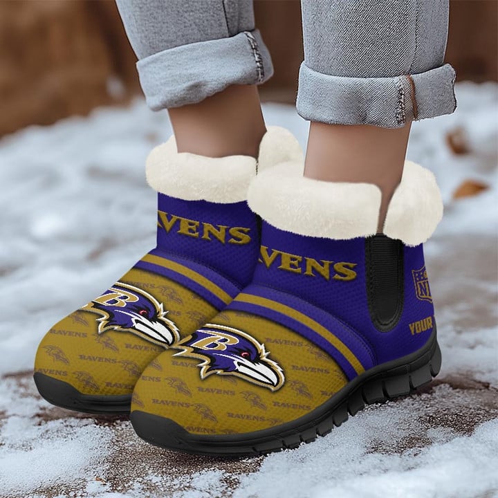 Baltimore Ravens Comfy Winter Snow Boots AZDDWSB000021