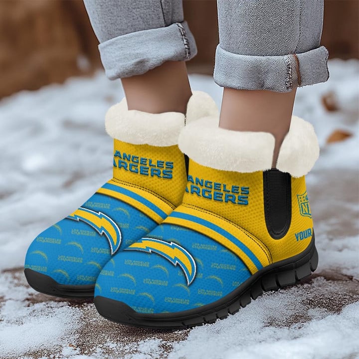 Los Angeles Chargers Comfy Winter Snow Boots AZDDWSB000024