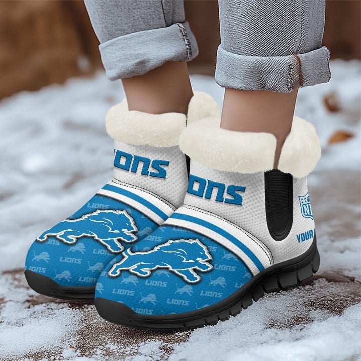 Detroit Lions Comfy Winter Snow Boots AZDDWSB000005