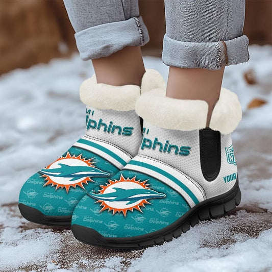 Miami Dolphins Comfy Winter Snow Boots AZDDWSB000030