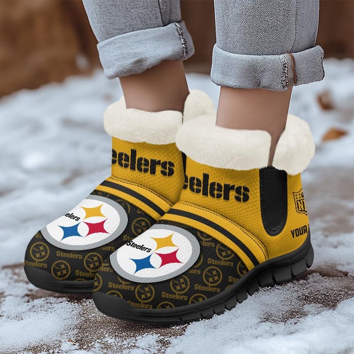 Pittsburgh Steelers Comfy Winter Snow Boots AZDDWSB000007