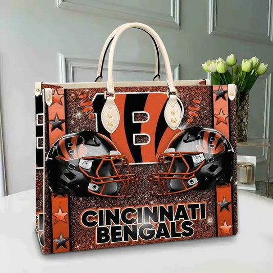 Cincinnati Bengals Leather Hand Bag BB217