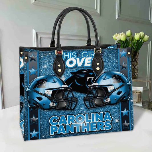 Carolina Panthers Leather Hand Bag BB234