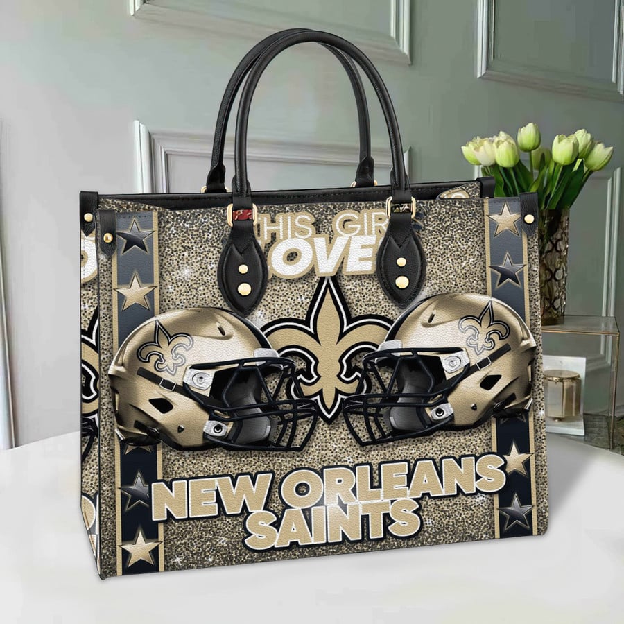New Orleans Saints Leather Hand Bag BB224