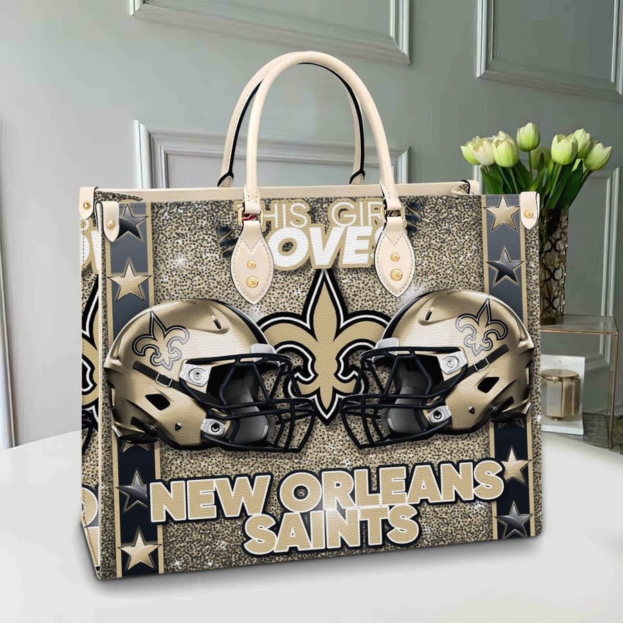 New Orleans Saints Leather Hand Bag BB224
