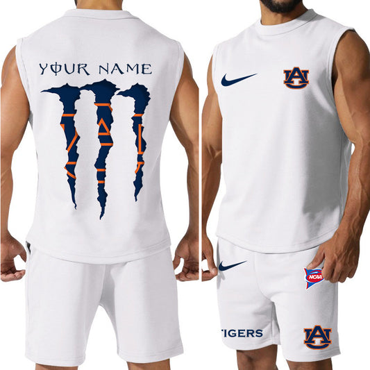 Auburn Tigers Colorful Combo Men Jersey Tank Top and Shorts AZBTCMJTTS000040
