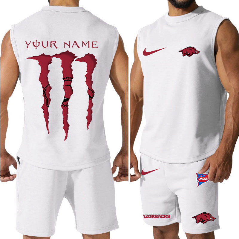 Arkansas Razorbacks Colorful Combo Men Jersey Tank Top and Shorts AZBTCMJTTS000058