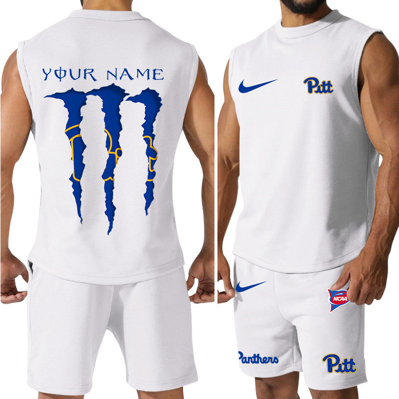 Pittsburgh Panthers Colorful Combo Men Jersey Tank Top and Shorts AZBTCMJTTS000064