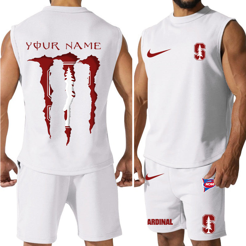 Stanford Cardinal Colorful Combo Men Jersey Tank Top and Shorts AZBTCMJTTS000034