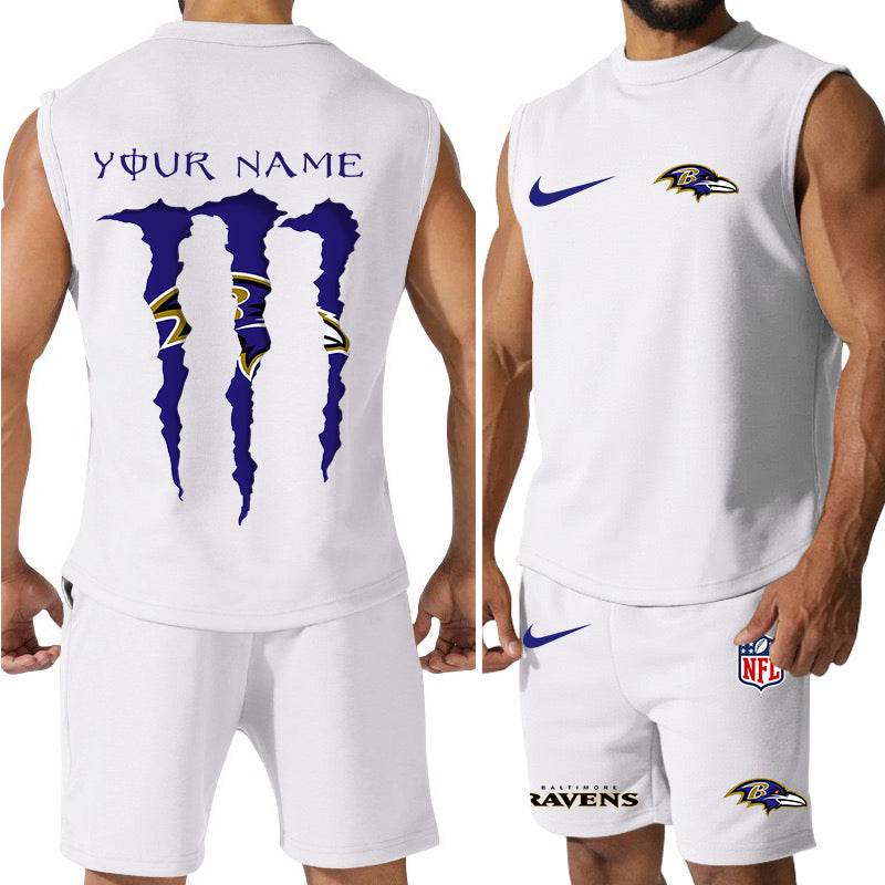 Baltimore Ravens Colorful Combo Men Jersey Tank Top and Shorts AZBTCMJTTS000008