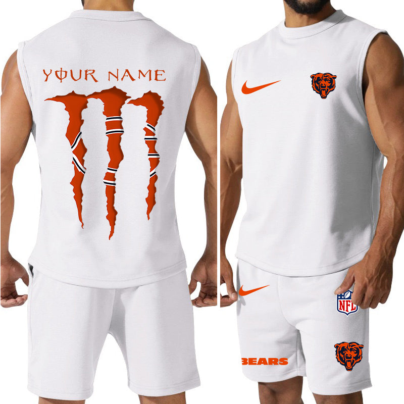Chicago Bears Colorful Combo Men Jersey Tank Top and Shorts AZBTCMJTTS000011