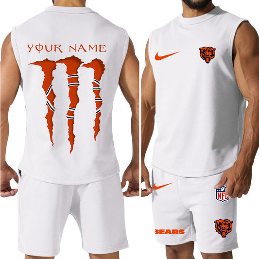 Chicago Bears Colorful Combo Men Jersey Tank Top and Shorts AZBTCMJTTS000011