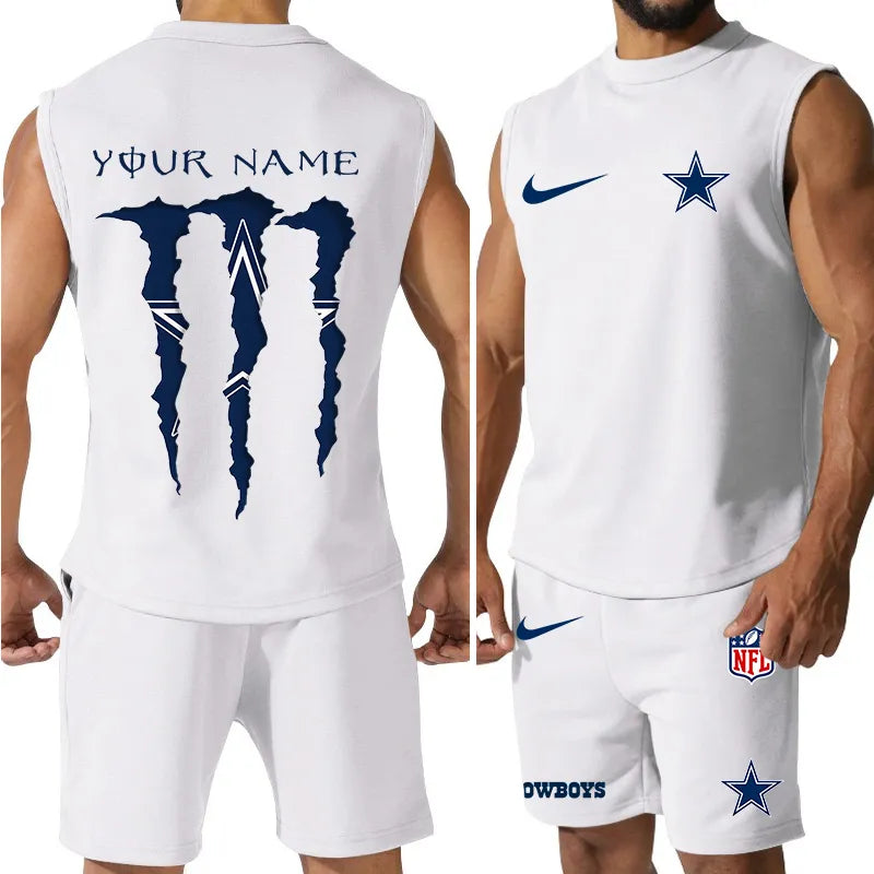 Dallas Cowboys Colorful Combo Men Jersey Tank Top and Shorts AZBTCMJTTS000014