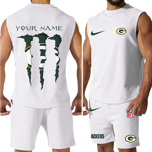 Green Bay Packers Colorful Combo Men Jersey Tank Top and Shorts AZBTCMJTTS000017