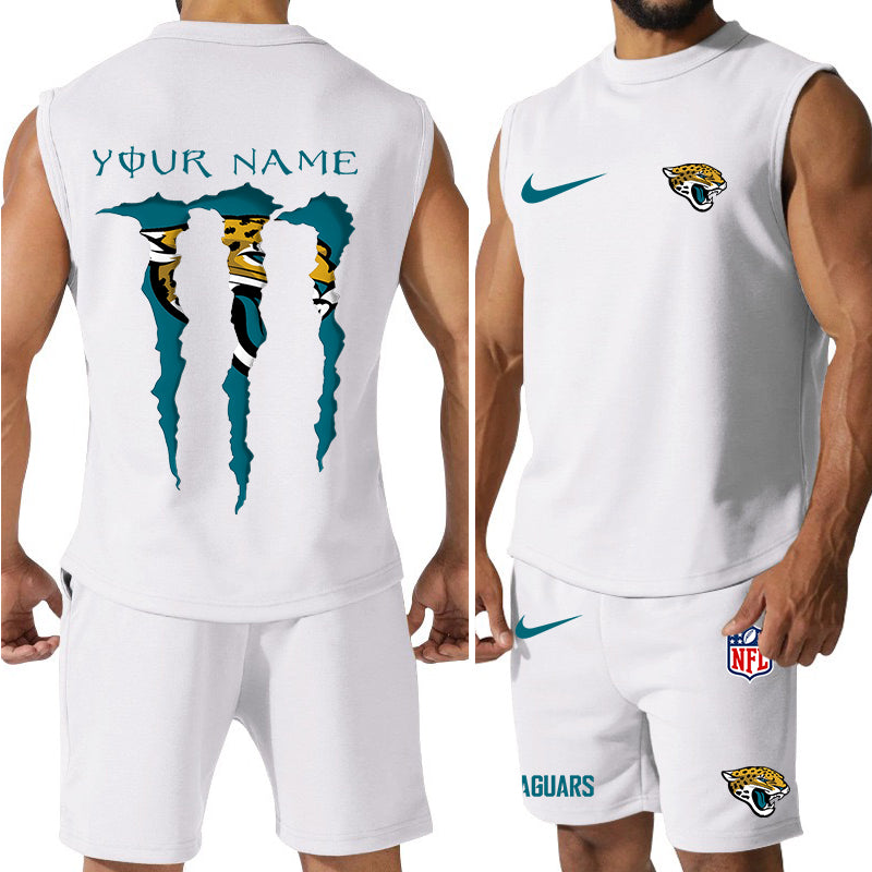 Jacksonville Jaguars Colorful Combo Men Jersey Tank Top and Shorts AZBTCMJTTS000020