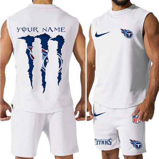 Tennessee Titans Colorful Combo Men Jersey Tank Top and Shorts AZBTCMJTTS000004