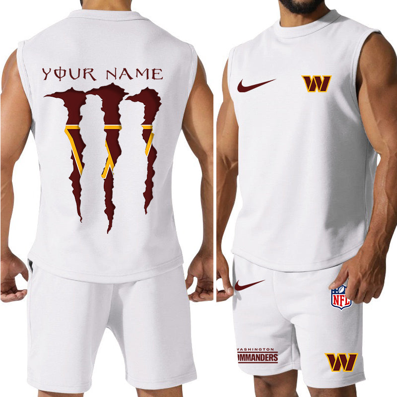 Washington Commanders Colorful Combo Men Jersey Tank Top and Shorts AZBTCMJTTS000005