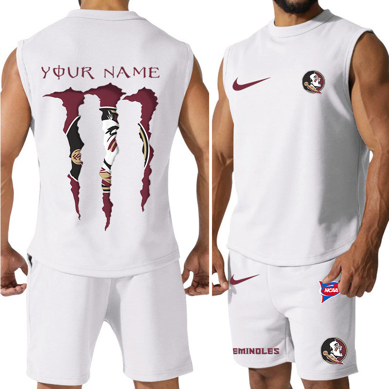 Florida State Seminoles Colorful Combo Men Jersey Tank Top and Shorts AZBTCMJTTS000049