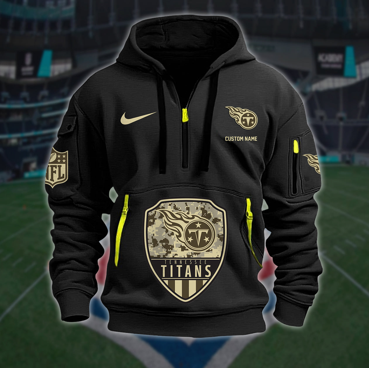 Tennessee Titans New Personalized Quarter Zip Hoodie Limited Edition AZBTQZH000205