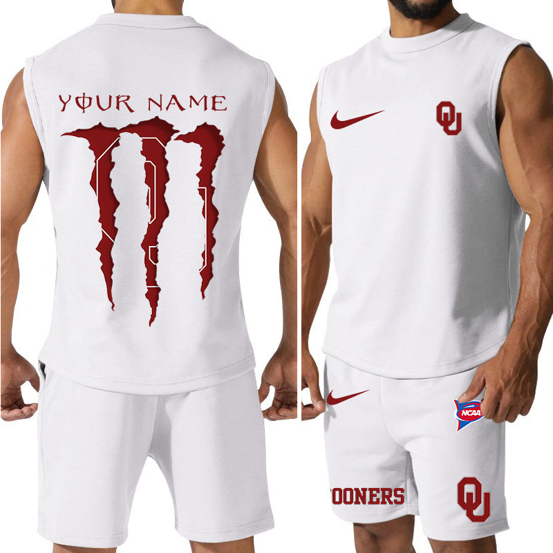 Oklahoma Sooners Colorful Combo Men Jersey Tank Top and Shorts AZBTCMJTTS000046