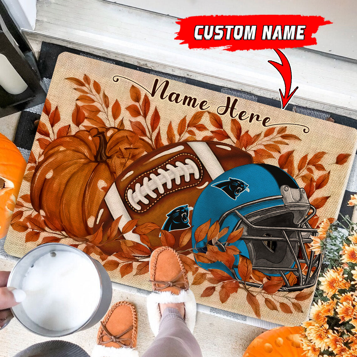Carolina Panthers  Fall Doormat New Collection AZBTDM000046