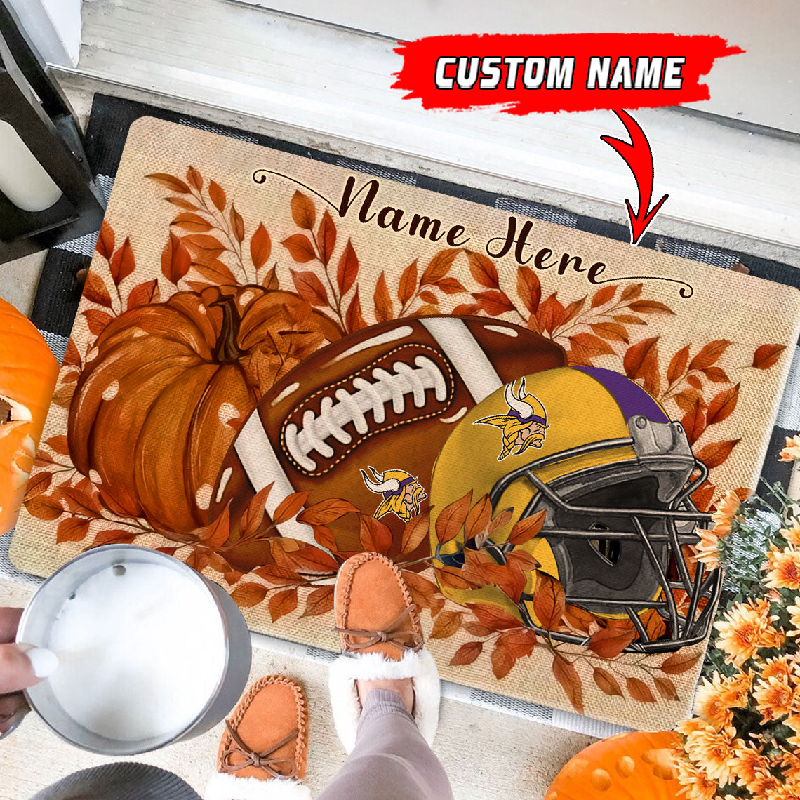 Minnesota Vikings  Fall Doormat New Collection AZBTDM000062
