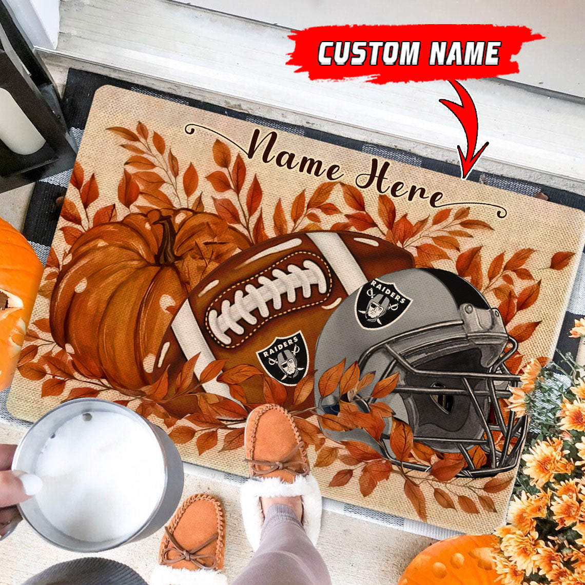 Las Vegas Raiders  Fall Doormat New Collection AZBTDM000059
