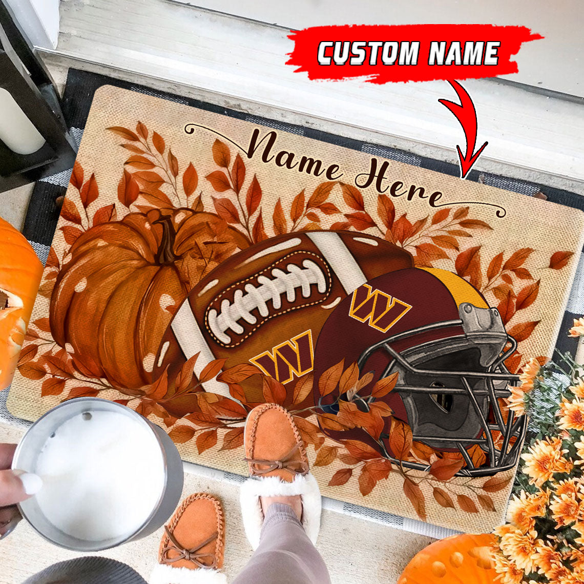 Washington Commanders  Fall Doormat New Collection AZBTDM000073