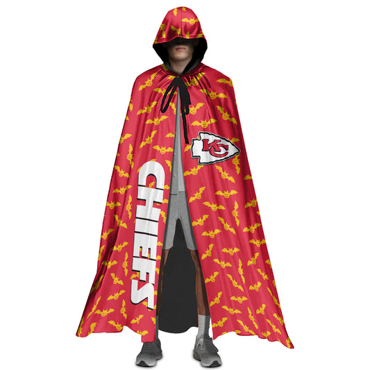 Kansas City Chiefs Halloween Bats Limited Edition All-Over Print Halloween Cloak