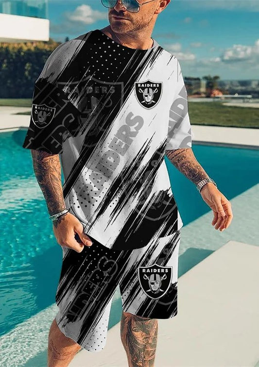 Las Vegas Raiders T-shirt and Shorts AZTS163