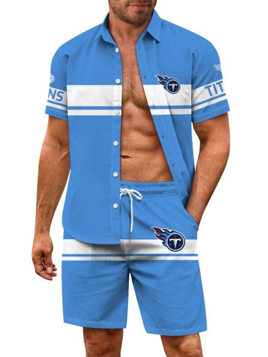 Tennessee Titans Combo Hawaiian Shirt and Shorts AZBTHWSS000164