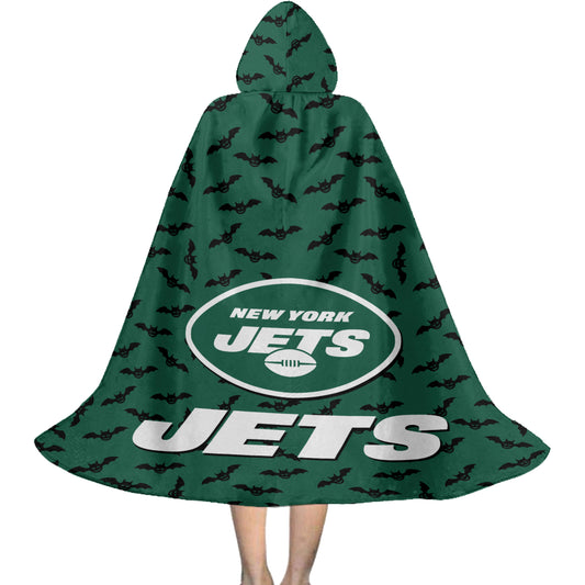 New York Jets Halloween Bats Limited Edition All-Over Print Halloween Cloak