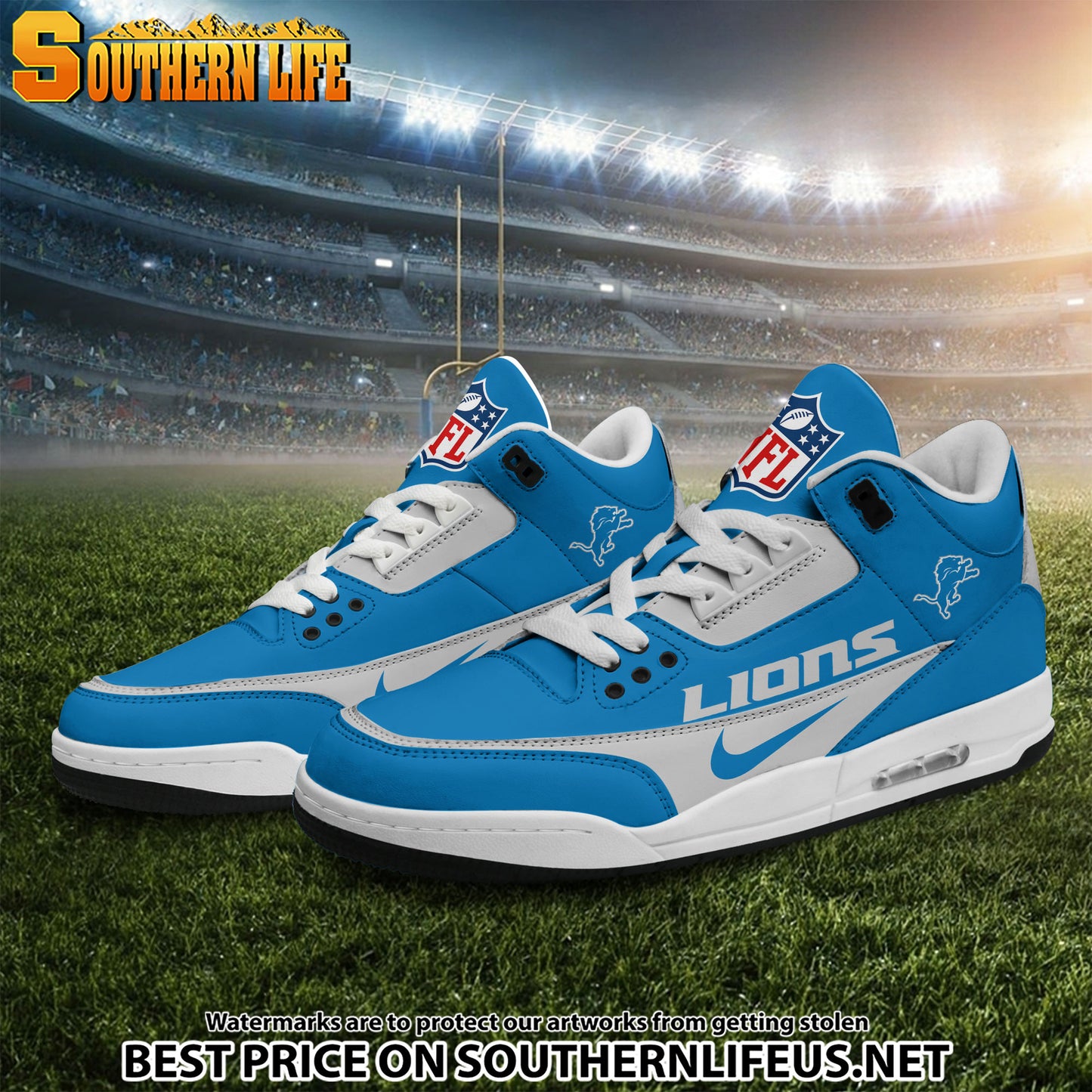Detroit Lions JD3 New Sport Football Sneakers AZBTAJ3000274