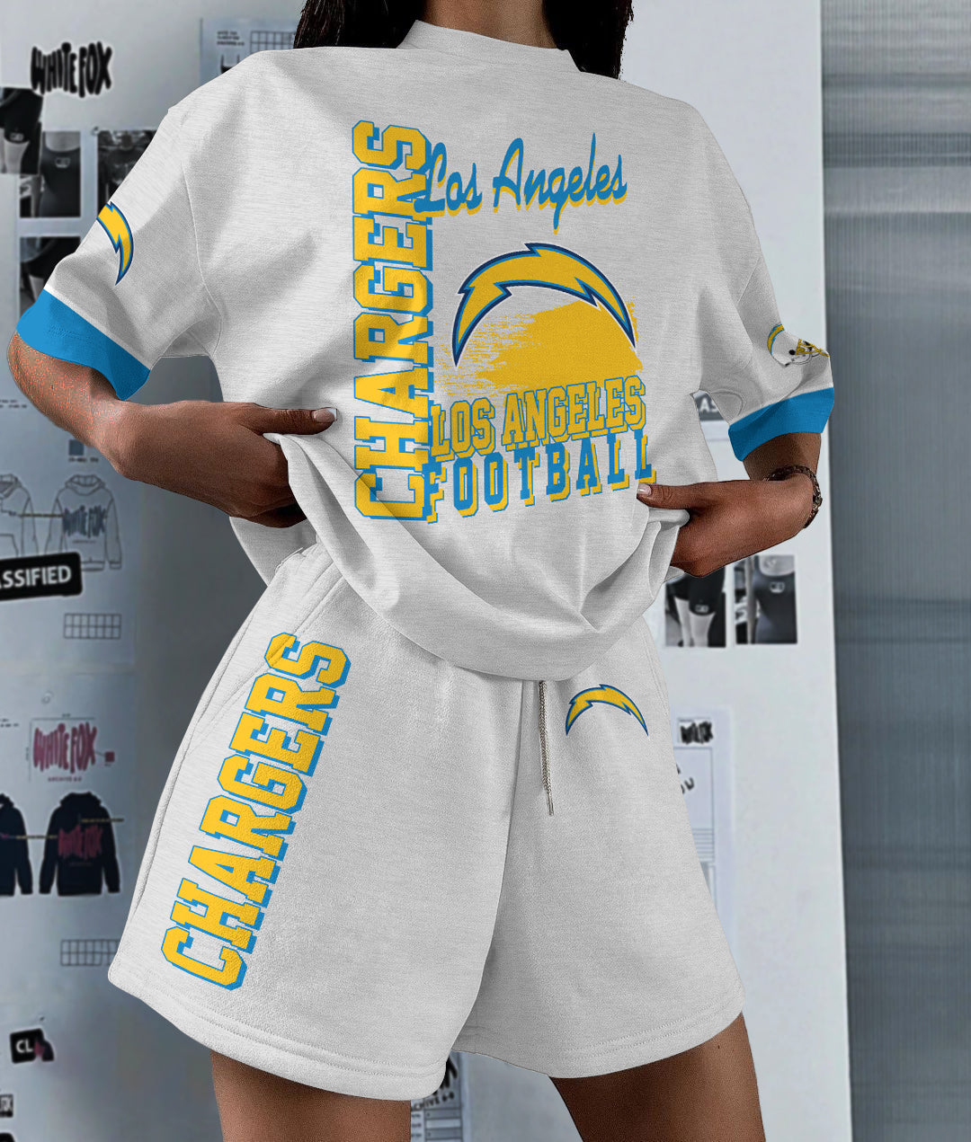 Los Angeles Chargers Limited Edition Top And Shorts Two-Piece Suits (2)